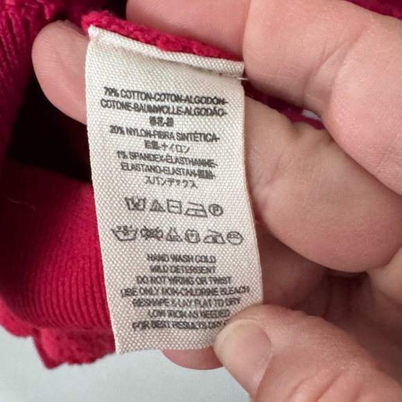 Free People red long balloon sleeve v neck top Size XS - Picture 6 of 6